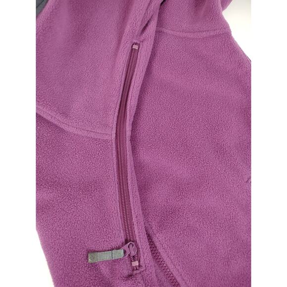 Columbia Vertex Core Interchange Fleece Womens Zip Jacket Purple Gray Sz S - Picture 10 of 10